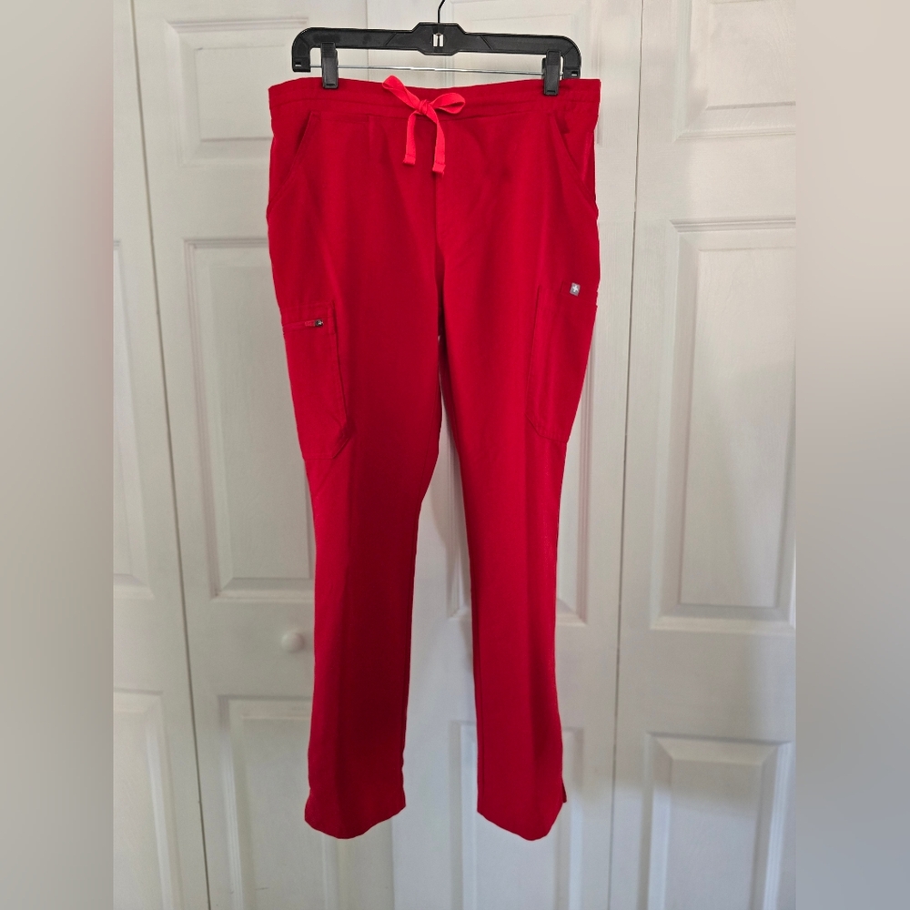 FIGS- Winning RED YOLO Scrub Pants